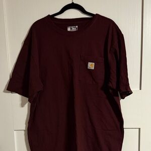 Carhartt Men’s Short-Sleeve Pocket T-Shirt — Burgundy